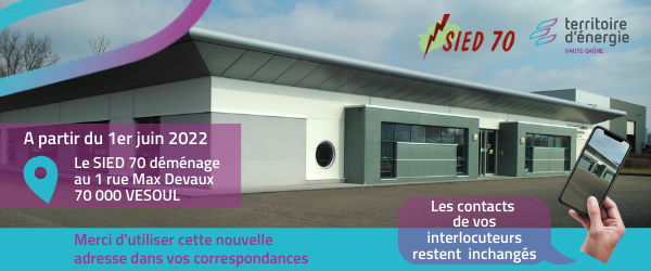 Le SIED 70 déménage...